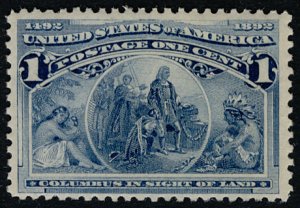 US #230 SCV $85.00 XF mint never hinged, nicely centered, Fresh Color!  A Sup...