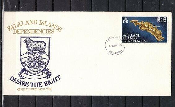 Falkland Is. Scott cat. IL B1. Rebuilding Surcharge issue. First day cover.