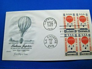 U.S. AIR MAIL COVERS - LOT OF 10 FDCs