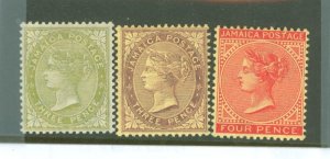 Jamaica #47/48/50 Unused Multiple (Queen)