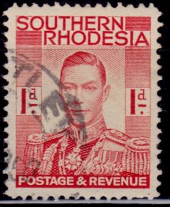 Southern Rhodesia 1937, KGVI , 1d, sc#43, used