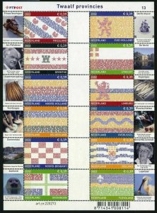 Netherlands 1118-1129a sheet,MNH. Provinces 2002.