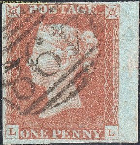 SG: 8 Used Manchester 1841 very fine 4 margins.