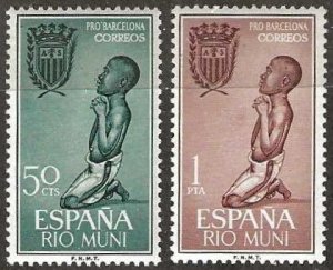 Rio Muni 27-28, mint, lightly hinged. 1963. (S1375)