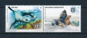 [111145] Uruguay 2014 Marine life seals sea lion  MNH