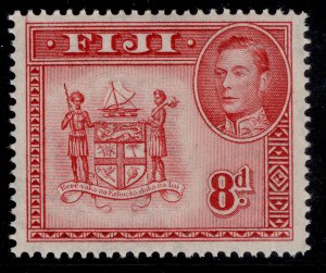 FIJI GVI SG261d, 8d carmine, NH MINT.