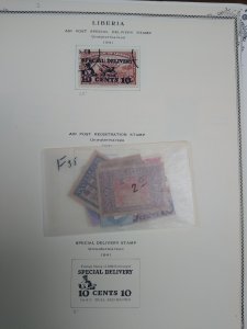 collection on pages Liberia postage dues, officials, registration PS: CV $215