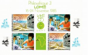 Mali 1985 MNH Sc 527-8 IMPERFORATE deluxe souvenir sheet