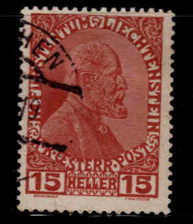 LIECHTENSTEIN Scott 7 Used CTO from 1917-1918 set