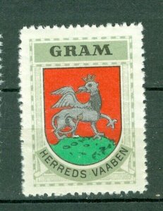 Denmark. 1940/42 Poster Stamp. MNG Coats Of Arms: District: Gram. Lion-Bird..