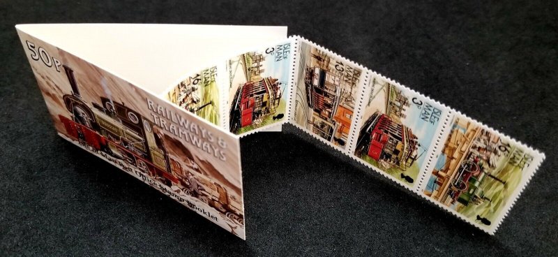 Isle Of Man Railway Tramway 1988 Train Transport Locomotive 50p (booklet) MNH