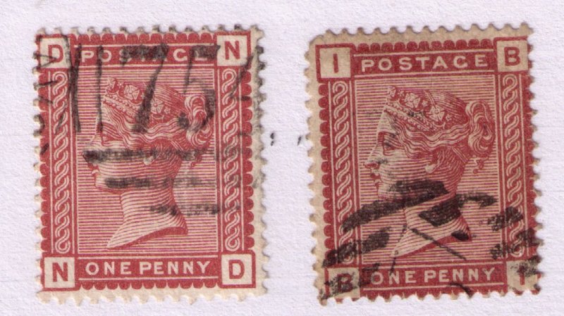 GREAT BRITIAN - Queen Victoria 2x 1p Postage