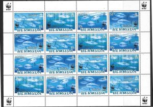 BERMUDA SG938/41 2004 BLUEFIN TUNA SHEETLET MNH