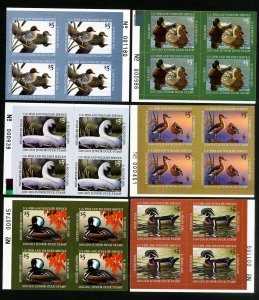 US Stamps # XF Junior Duck PB of 4 collection of 6 OG NH Scott Value $500.00