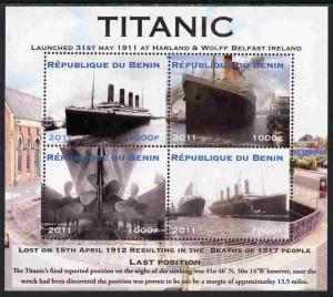 BENIN SHEET USED TITANIC SHIPS