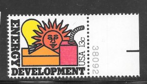 #1724 MNH Plate # Single