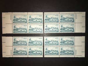 Scott #1128 Arctic Exploration Matched Plate Blocks MNH