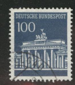 Germany Scott 956 used 1967 100ph Brandenburg Gate stamp 