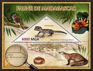 MADAGASCAR - 2013 - Ocelot Gecko - Perf Souv Sheet - MNH-Private Issue