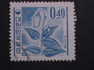 ​KOREA-1962 SC#361 HANABUSAYA ASIATICA PLANT USED STAMP VERY FINE