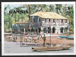 1985 Gambia Sc603 Intl. Youth Year/Cattle Herder MNH S/S