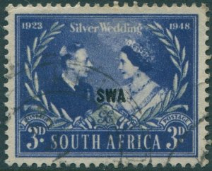 South West Africa 1948 SG137 3d KGVI Silver Wedding FU