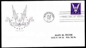 #905 Win The War FDC Early House of Farnam July 4, 1942