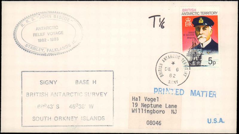 British Antarctic Territory #111, Antarctic Cachet and/or Cancel