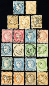 France Stamps # 50//9 Used F Unsearched Lot Of 21