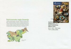 Slovenia 2021 FDC Cultures Stamps European Region of Gastronomy Foods 1v Set