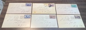 KAPPYSTAMPS USA FLEETWOOD FDC FACSIMILIE COLUMBIAN EXPO 6 DIFFERENT D238