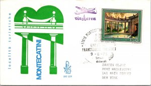 Italy 1975 FDC - Montecatini / Airmail - J8629