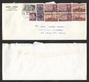 SMI) UNITED STATES, INTERNALLY CIRCULATED ENVELOPE, WITH MULTIPLE STAMPS