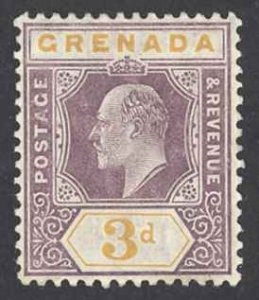 Grenada Sc# 62 MH (c) 1904-1906 3p King Edward VII
