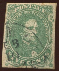 Confederate States 1 Used Stamp on Piece with FEB 10 Town Cancel BX5192