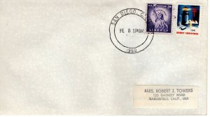 CALIFORNIA TOWN CANCEL,  SAN DIEGO, CA  1960  FDC11480