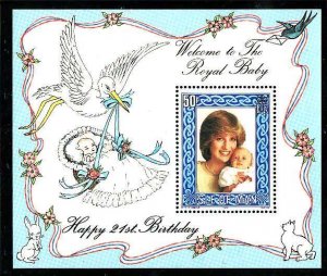 Isle of Man-Sc#223- id6-unused NH sheet-Princess Diana-Royal Baby-Prince William