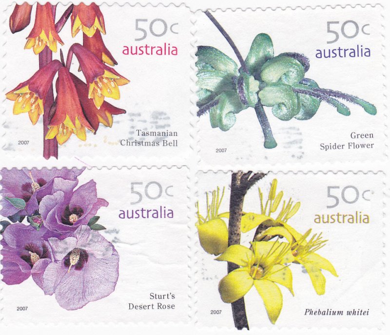 Australia 2005 - Wildflowers- Set x 4 - 50c used