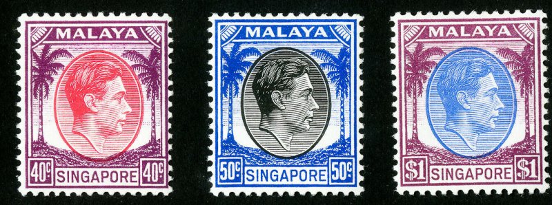 Singapore Stamps # 16-18 VF MH