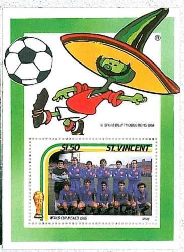 STAMPS -  SPORT FOOTBALL - ST VINCENT 1986: SPAIN