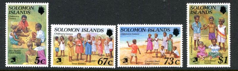 Solomon Islands 1989  Sc # 648-651 Children's Games  Mint Never Hinged Set (02)