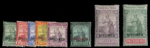 Trinidad and Tobago #1-7S (SG 149-156s) Cat£275, 1913 1/2p-£1, complete set...