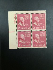 MOMEN: US STAMPS #806 PLATE BLOCK MINT OG NH LOT #52336