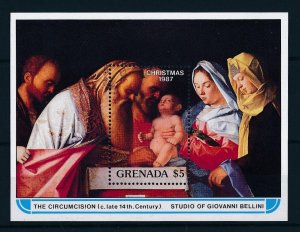 [104933] Grenada 1987 Art paintings Christmas Weihnachten Bellini Sheet MNH