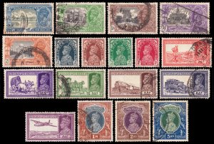 India Scott 132, 142, 144-146, 150-156, 158, 160, 161A-164 (1931-40) Used G-F C