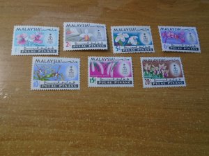 Malaysia  Palau Pinang  #  67-73   MNH   Flowers