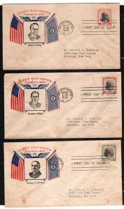 United States  834-831 first day covers cat $400.00