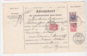 FINLAND,  Parcel Card, 1914, Mynanaki to Helsingfors, 60p.