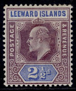 LEEWARD ISLANDS EDVII SG23, 2½d dull purple & ultramarine, M MINT.