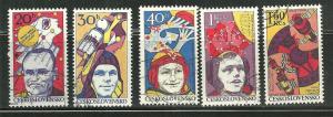 Czechoslovakia 2139-43 used 20th Anni 1st Earth Satellite